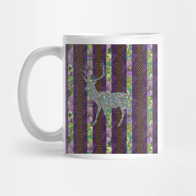 Glitter Deer Vintage Chic by PurplePeacock